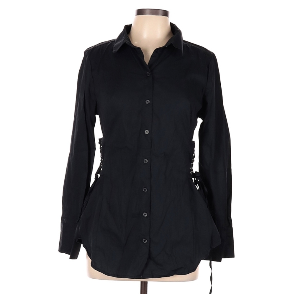 Venus corset black button down